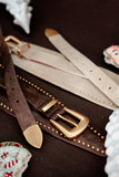 Jaylen Leather Sash Belt in Brown