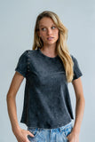 Genesis Grommet Top in Charcoal