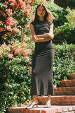 Norah Polka Dot Maxi Skirt in Black FINAL SALE