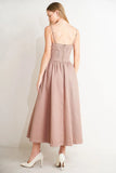 UNDERSTATED GLAM BUSTIER MIDI DRESS