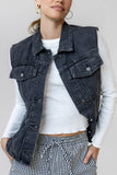 Jasmine Denim Vest in Black
