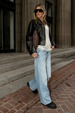 Jaymie Vegan Leather Jacket in Black FINAL SALE