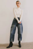 Winnie Ribbed Top in Cream FINAL SALE