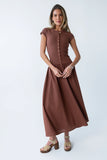 Bailee Maxi Dress in Red Brown