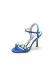 Open Toe Ultra High Heels with Rhinestone