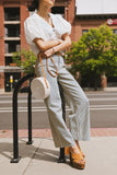 Fiorelle Striped Wide Leg Jeans FINAL SALE