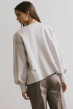 Costello Reverse Seam Crewneck in Grey FINAL SALE