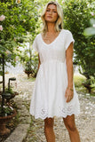 Aria Eyelet Lace Mini in White FINAL SALE