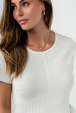 Marciano Ribbed Top in White