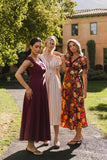 Colin Midi Dress in Burgundy FINAL SALE