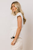 Anya Textured Blouse in Off White FINAL SALE