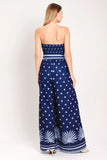COASTAL SWAY POLKA DOT NAVY JUMPSUIT