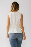 Miranda Textured Blouse in Ivory FINAL SALE