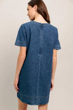 SIMPLY PUT TOGETHER DENIM MINI DRESS FINAL SALE