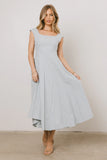 Colin Midi Dress in Slate Blue