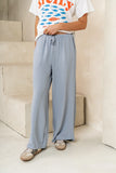 Salma Wide Leg Pants in Blue