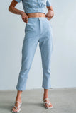 Madie Gingham Pants in Blue