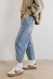 Bentlee Cropped Barrel Jeans in Medium Wash FINAL SALE