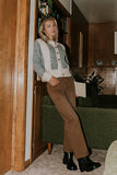 Amber Wide Leg Jeans in Brown FINAL SALE