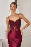 Traci Gown Metallic Satin Corset Dress
