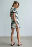 Marcy Striped Knit Mini Dress