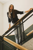 Ella Contrast Cardigan in Navy FINAL SALE