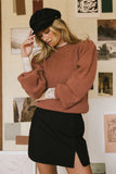 Amber Knit Sweater in Brick FINAL SALE