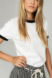 Maddie Ringer Sweater Top in Ivory FINAL SALE