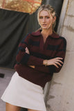 Ozzie Striped Sweater in Red FINAL SALE