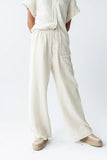 Belen Striped Wide Leg Pants in Taupe FINAL SALE