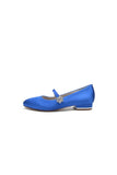 Round Toe Crystal Flower Flats