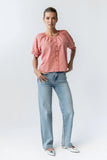 Benny Gingham Blouse in Pink