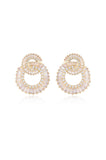 Rotating Circles Crystal Earrings