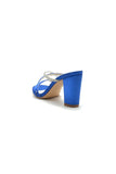 Cross Strap Open Toe High Heels With Rhinestone