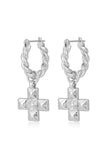 LUV AJ Molten Cross Twisted Hoops