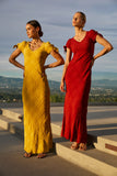 Kimmie Maxi Dress in Chartreuse