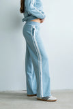 Mickey Wide Leg Jogger in Blue