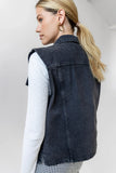 Jasmine Denim Vest in Black