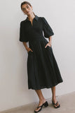 Belen Midi Dress in Dark Teal FINAL SALE