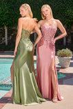 Hayes Gown Floral Lace Dress With Straight Neckline