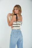 Rena Ruffle Contrast Top