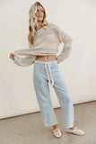 Jocelyn Barrel Jeans in Denim Stripe FINAL SALE