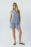 Kaytee Ribbed Top in Blue