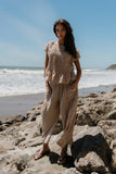 Ashton Wide Leg Pants in Taupe