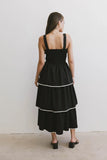 Liza Contrast Trim Dress in Black FINAL SALE
