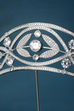 Silver Crystal Laurel Leaf Tiara