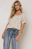 Tiffany Floral Blouse in Cream FINAL SALE