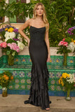 47200 Ava Presley Scoop Corset Dress With Ruffles
