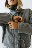 Quinn Quilted Jacket in Charcoal FINAL SALE