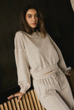 Sutton Exposed Seam Crewneck in Bone FINAL SALE